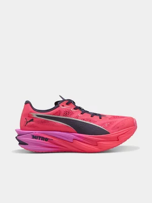 PUMA x HYROX Womens Deviate Nitro Elite 4 Pink Running Shoes