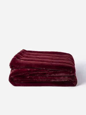 Faux Fur Plush Rib Throw 150x200cm