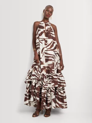 Luella Animal Printed Volume Dress