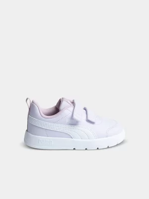 Toddlers Puma Courtflex V3 Lilac/White Sneaker