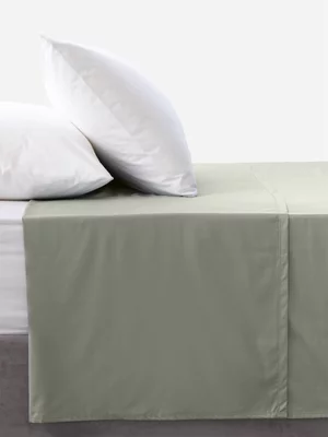Volpes Egyptian Cotton 600TC Seafoam Flat Sheet
