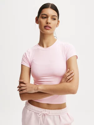 Cotton On Women's Pink Active Ultra Soft Fitted T-shirt