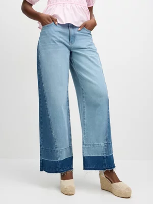 Jet Women’s Contrast Panel Wide Leg Denim