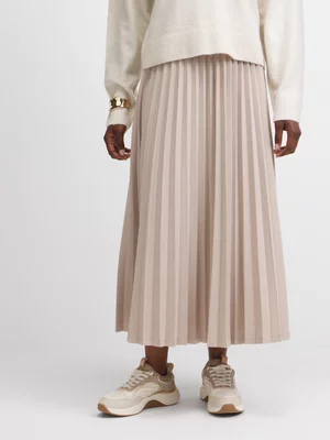 Exact Women's Natural Pleated Skirt 