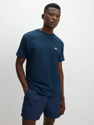 Mens Vans Left Chest SS Navy Tee