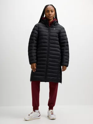 Women's APX Longer Length Black Puffer Jacket