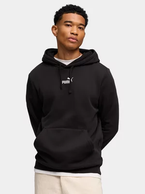 Men's Puma Logo Centred Black Hoodie
