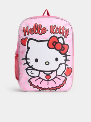 Jet Younger Girls Hello Kitty Pink And Red Backpack