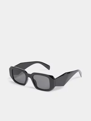 The FIX Unisex Black Chunky Lens Sunglasses