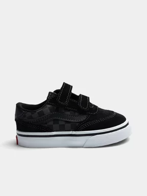 Toddlers Vans Brooklyn Checkerboard Black/Grey Sneaker
