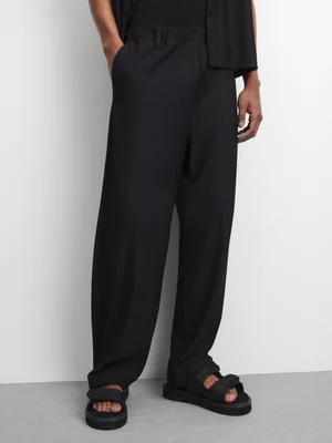 The Men's Black Textured Co-Ord Pants