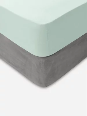 Volpes Duck Egg Brushed Cotton Fitted Sheet