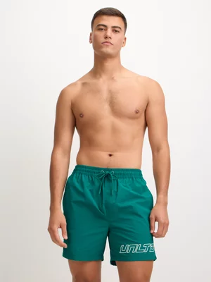 TS Mens Side Graphic Forest Green Volley Shorts
