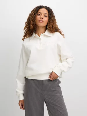 Exact Women's White Polo Sweatshirt