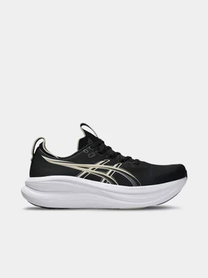 ASICS Mens Gel-Nimbus 28 Wide Black/Feather Grey Running Shoes 