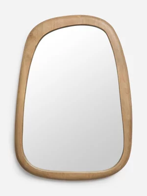 Jet Home Natural Solid Wood Framed Mirror