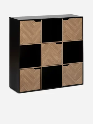 Self Assembly Five5 Chevron 9 Shelf Cabinet