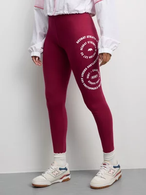 Redbat Women's Spiral Side Beet Red Leggings