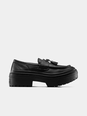 Converse Women's Lugged Heel Black Loafer