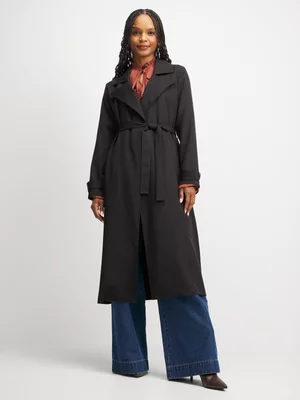 Exact Women's Black Trench Coat