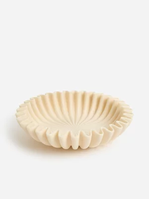 Jet Home Marble Powder Coupe Scallop Bowl