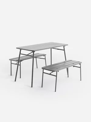 Ambiance Grey Garden Furniture Set 3Pcs