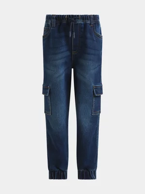 Exact Older Boy's Dark Wash Utility Jeans