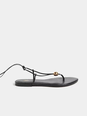 Gold Ball Wrap Sandals