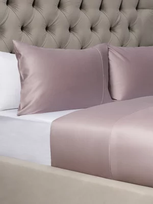 Grace Most Lustrous Gold Seal Certified Egyptian Cotton 400 Thread Count Duvet Cover Set Mauve