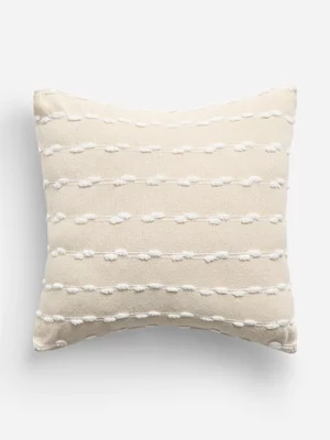 Jet Home White Tufted Chenille Scatter Cushion