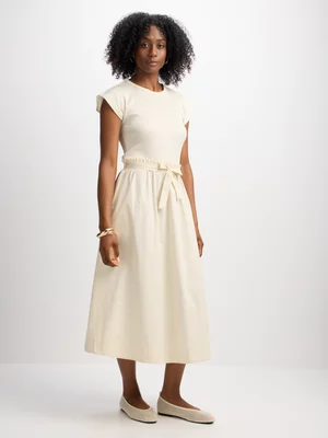 Jet Women's Stone Rib Poplin Combo Maxi Dress