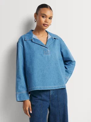 FF Denim Long Sleeve Fluid Denim Tunic