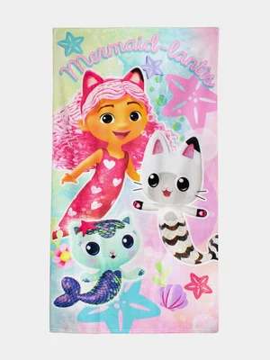 Gabby's Dollhouse Pink Beach Towel