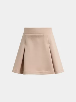 Exact Younger Girl's Natural Pleated Skirt 