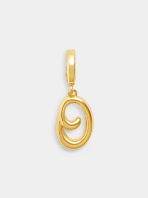 14ct Gold Plated Initial O Charm