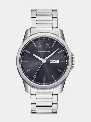 Armani Exchange Blue Dial Stainless Steel Bracelet Watch