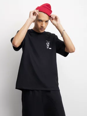 The FIX Men's Black Robot Sketch Graphic Top