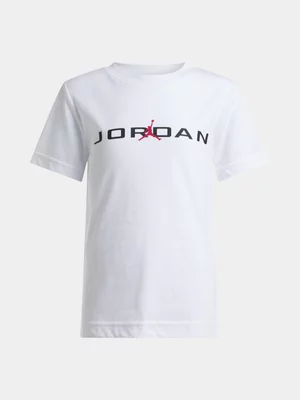 Jordan Unisex KIds Air Stretch Crew White T-Shirt