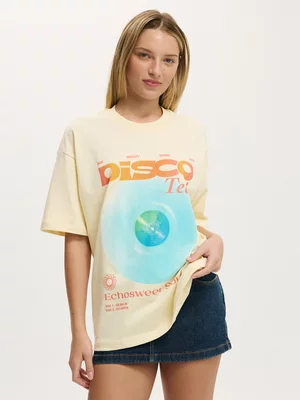 Women's Cotton On Yellow The Premium Boxy Graphic T-shirt