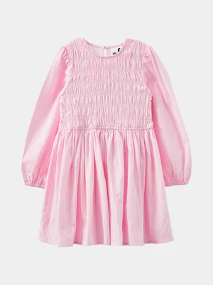 Cotton On Kids Girl Pink Theadore Long Sleeve Dress