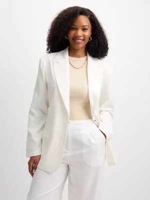 Jet Women's White Oversized Blazer