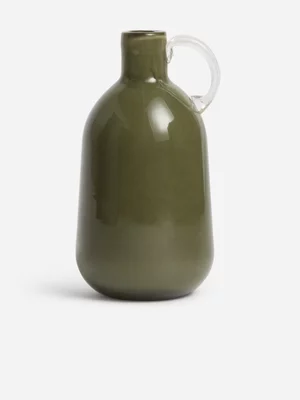 Jet Home Medium Green Glass Amphora