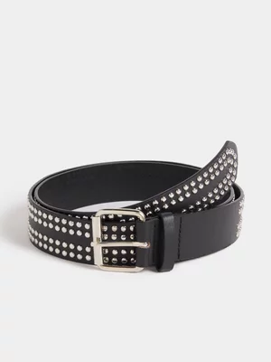 Exact Women's Black Studded Belt