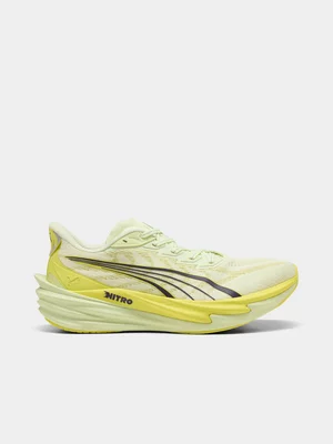 Puma Mens Deviate Nitro 4 Yellow Running Shoes