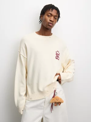 The FIX Men's Milk Ripped Crew Sweater