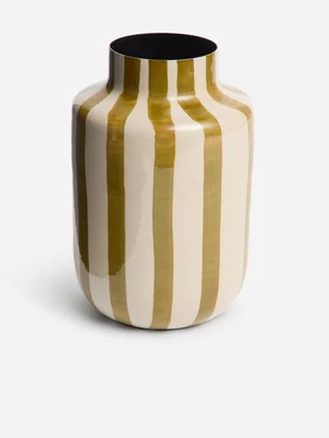 Canvas Studios Striped Enamel Vase