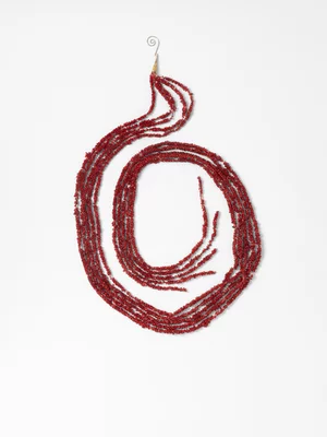 Beaded Christmas Garland Burgundy 172cm