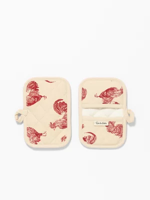 Sur La Table Rooster Claw Mitt Set of 2