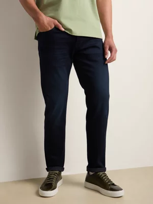 Fabiani Men's Dark Blue Wash Slim Demin Jeans
