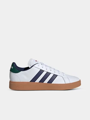 Mens adidas Grand Court Base 2.0 White/Blue Sneaker